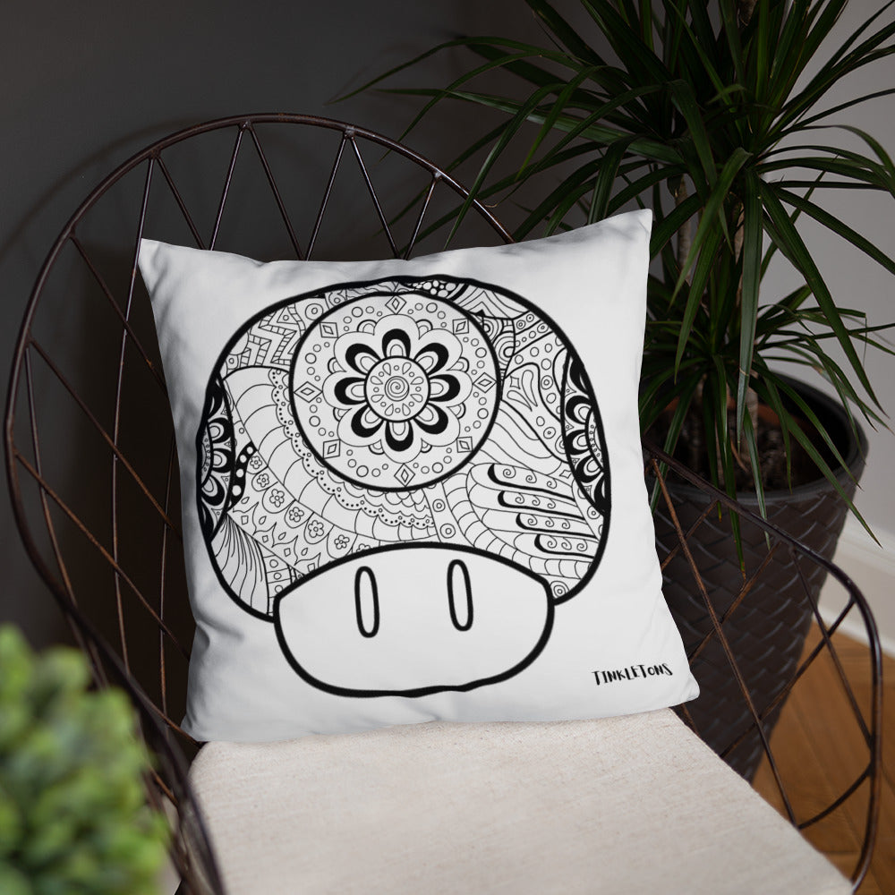 Mandala Zentangle Mushroom Pillow/Cushion Cover