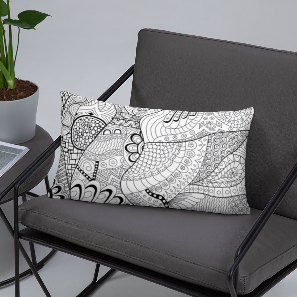 Mandala Zentangle Mushroom Pillow/Cushion Cover