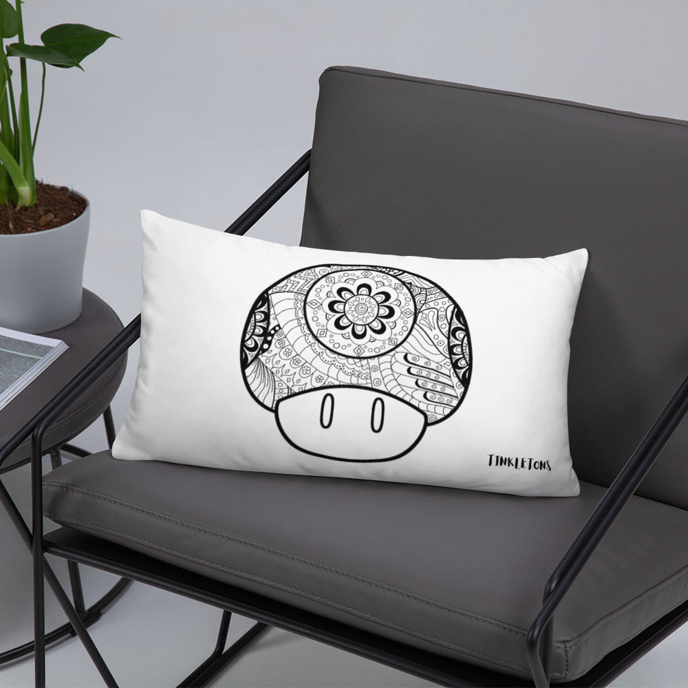 Mandala Zentangle Mushroom Pillow/Cushion Cover