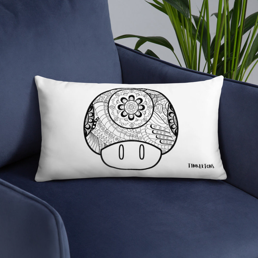 Mandala Zentangle Mushroom Pillow/Cushion Cover