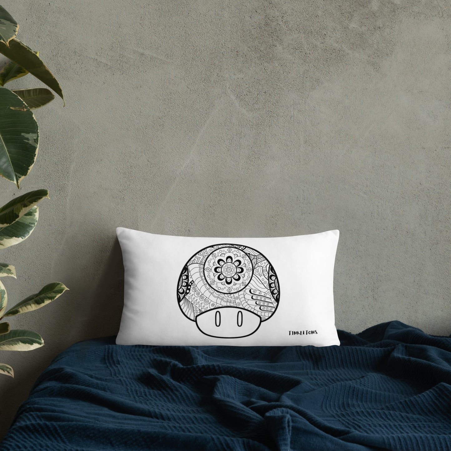 Mandala Zentangle Mushroom Pillow/Cushion Cover