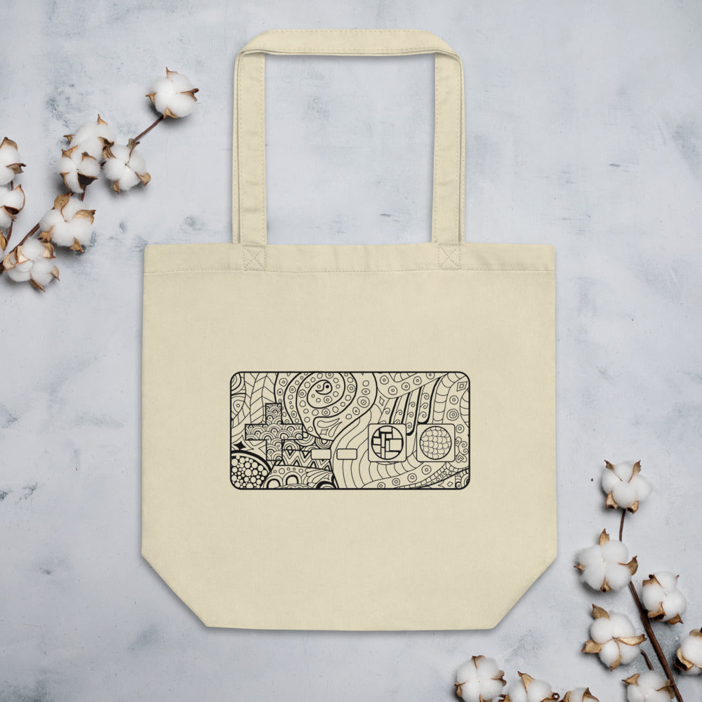 Mandala Zentangle Game Controller Eco Tote Bag