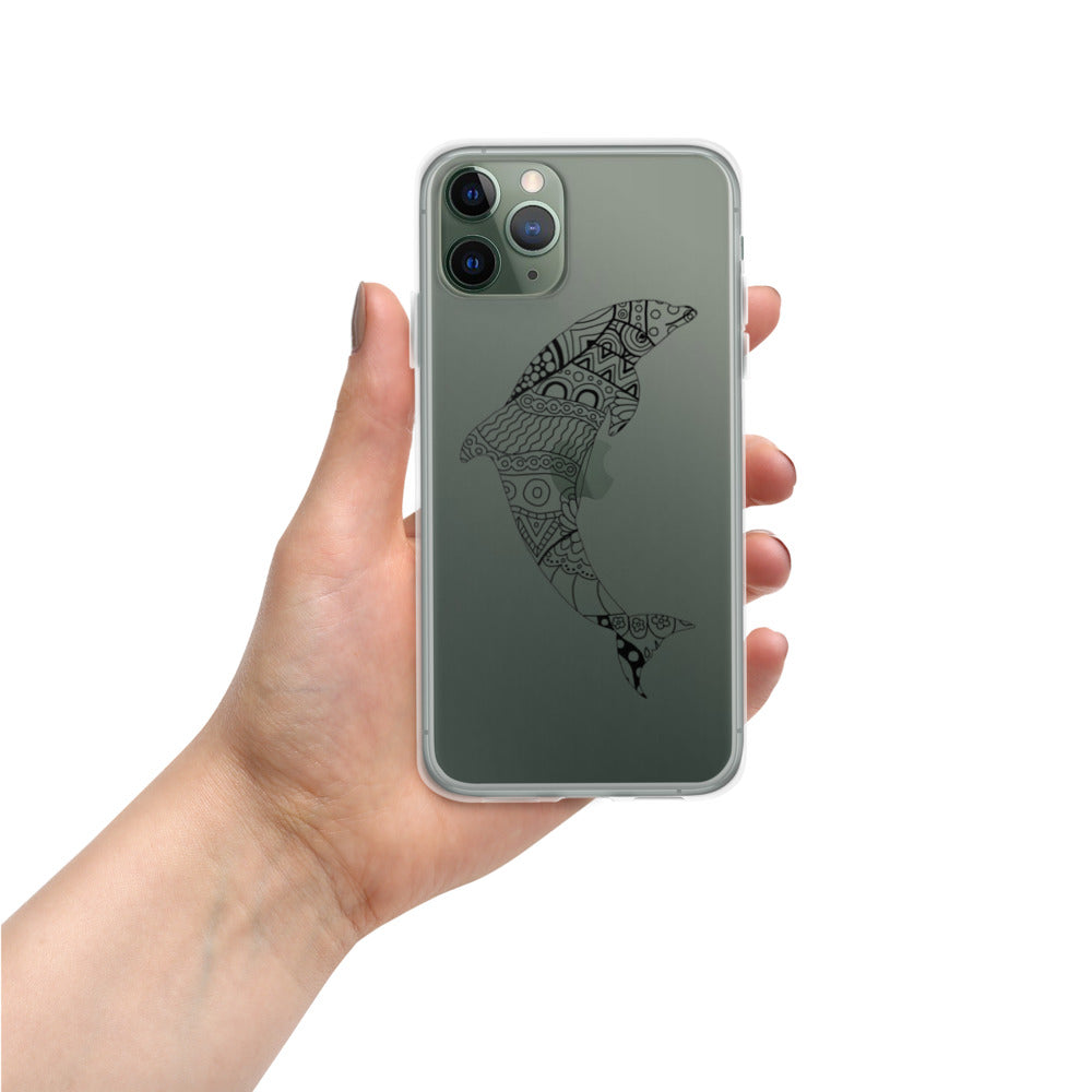 Mandala Zentangle Dolphin iPhone Case