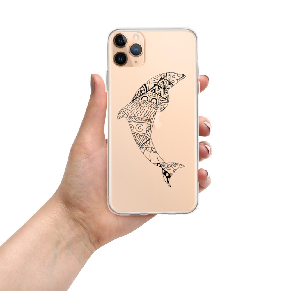 Mandala Zentangle Dolphin iPhone Case