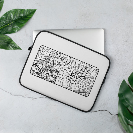 Mandala Zentangle Game Controller Laptop Sleeve