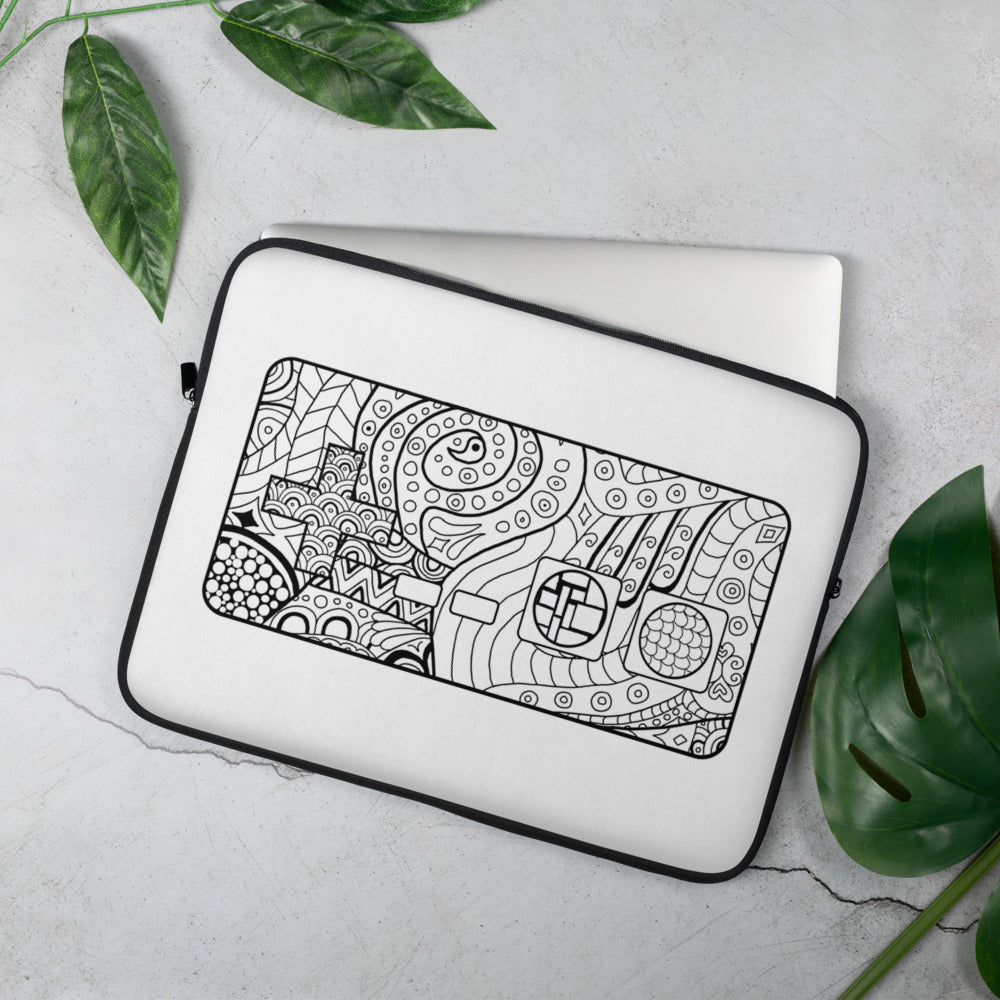 Mandala Zentangle Game Controller Laptop Sleeve