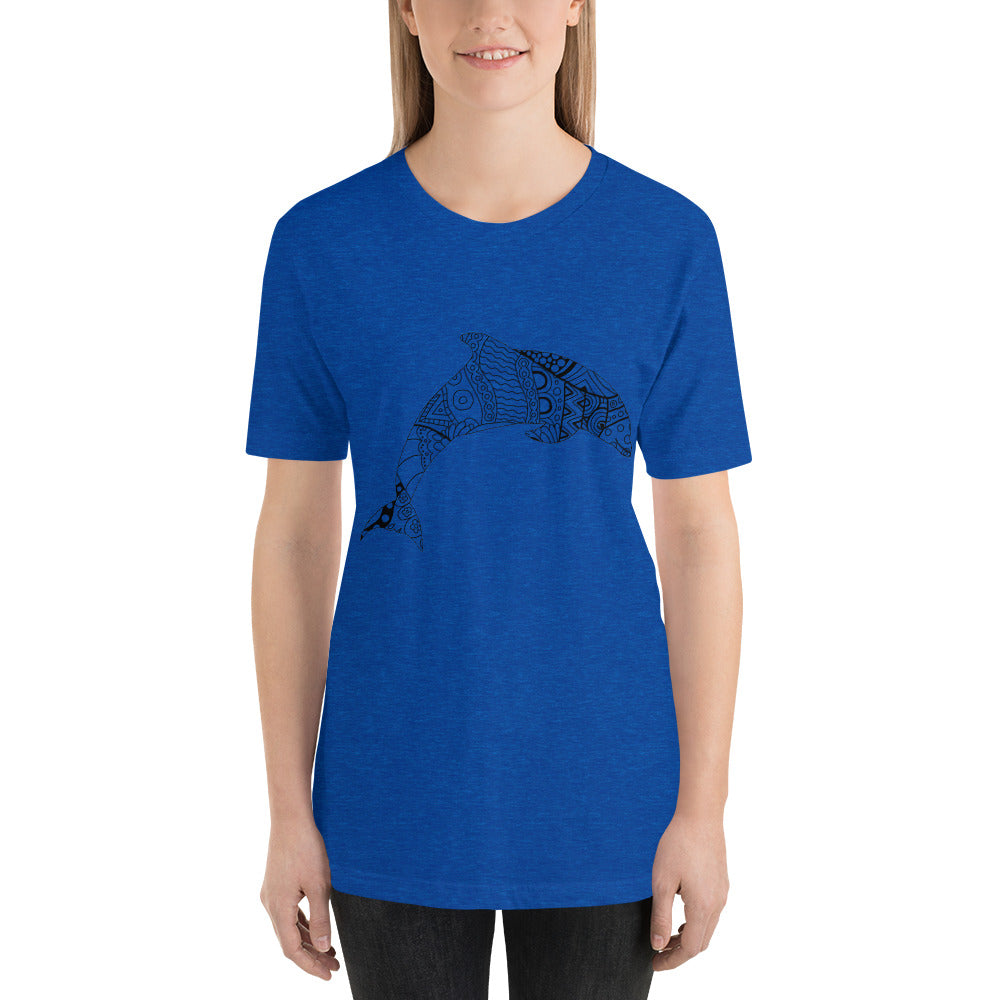 Mandala Zentangle Dolphin Women's Cotton T-Shirt